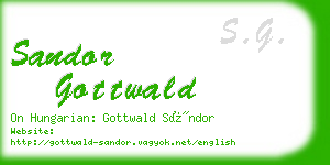 sandor gottwald business card